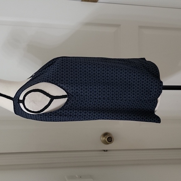 H&M Size S Navy Blue Geometric Floral Sleeveless Blouse, Gently Used Condition - Picture 5 of 11